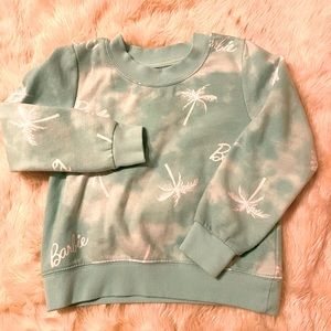 Barbie sweatshirt with palm trees, green turquoise